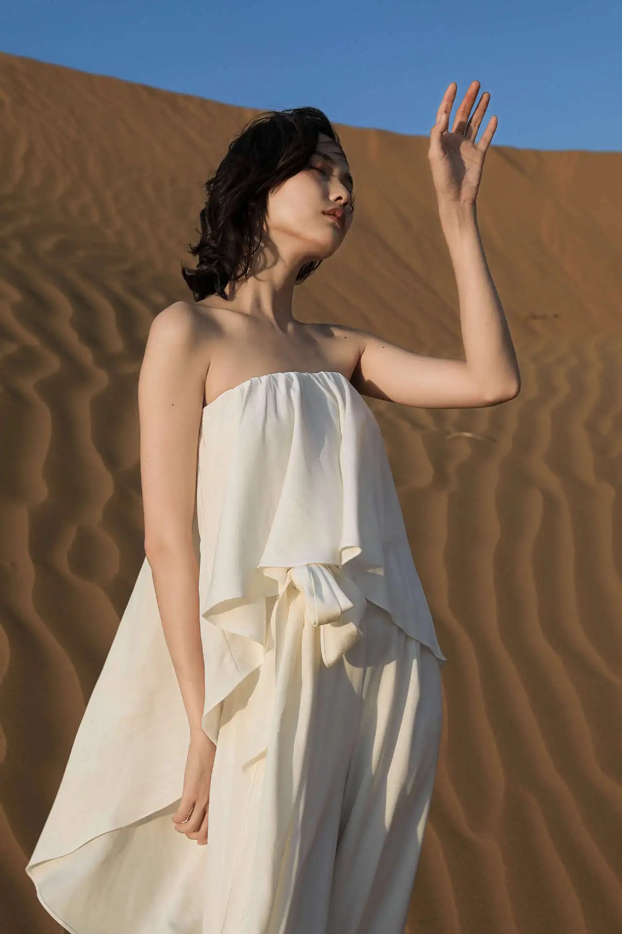High-Waisted Wide-Leg Beach Jumpsuit