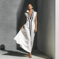 Monroe Contrast Trim Wide-Leg Jumpsuit
