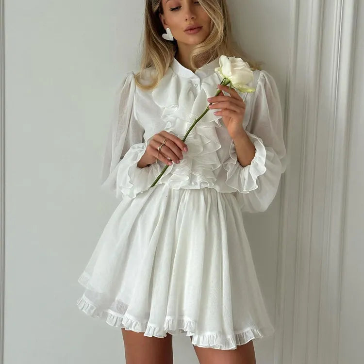 �lodie Ruffle Mini Dress
