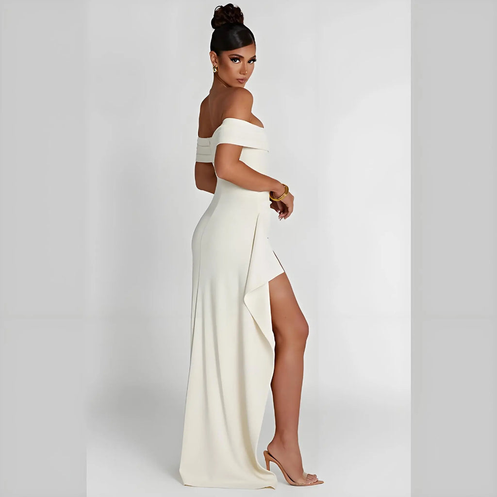 Seraphina Off-Shoulder Split Maxi Dress
