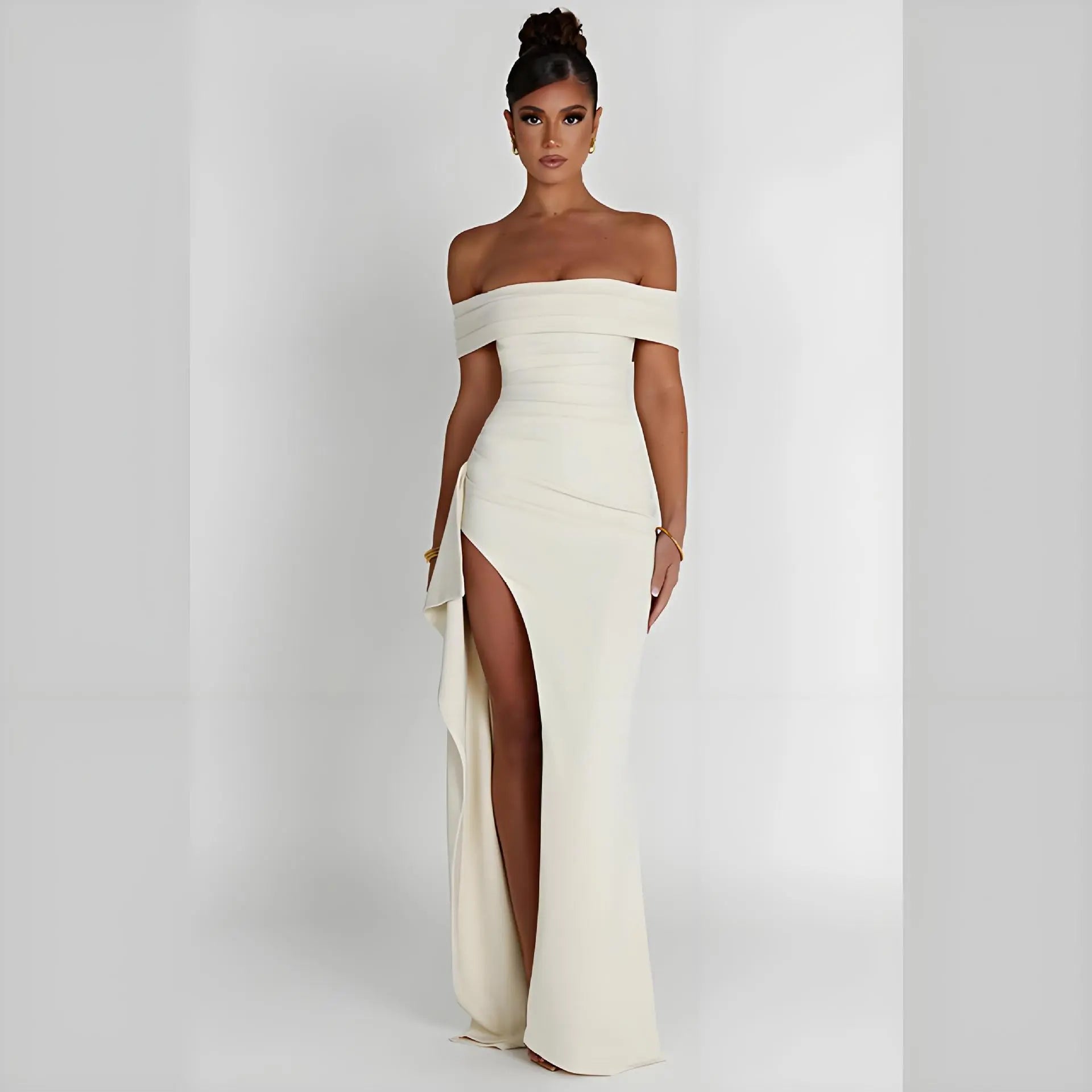 Seraphina Off-Shoulder Split Maxi Dress