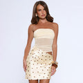 Aurelia Polka Dot Mesh Mini Dress
