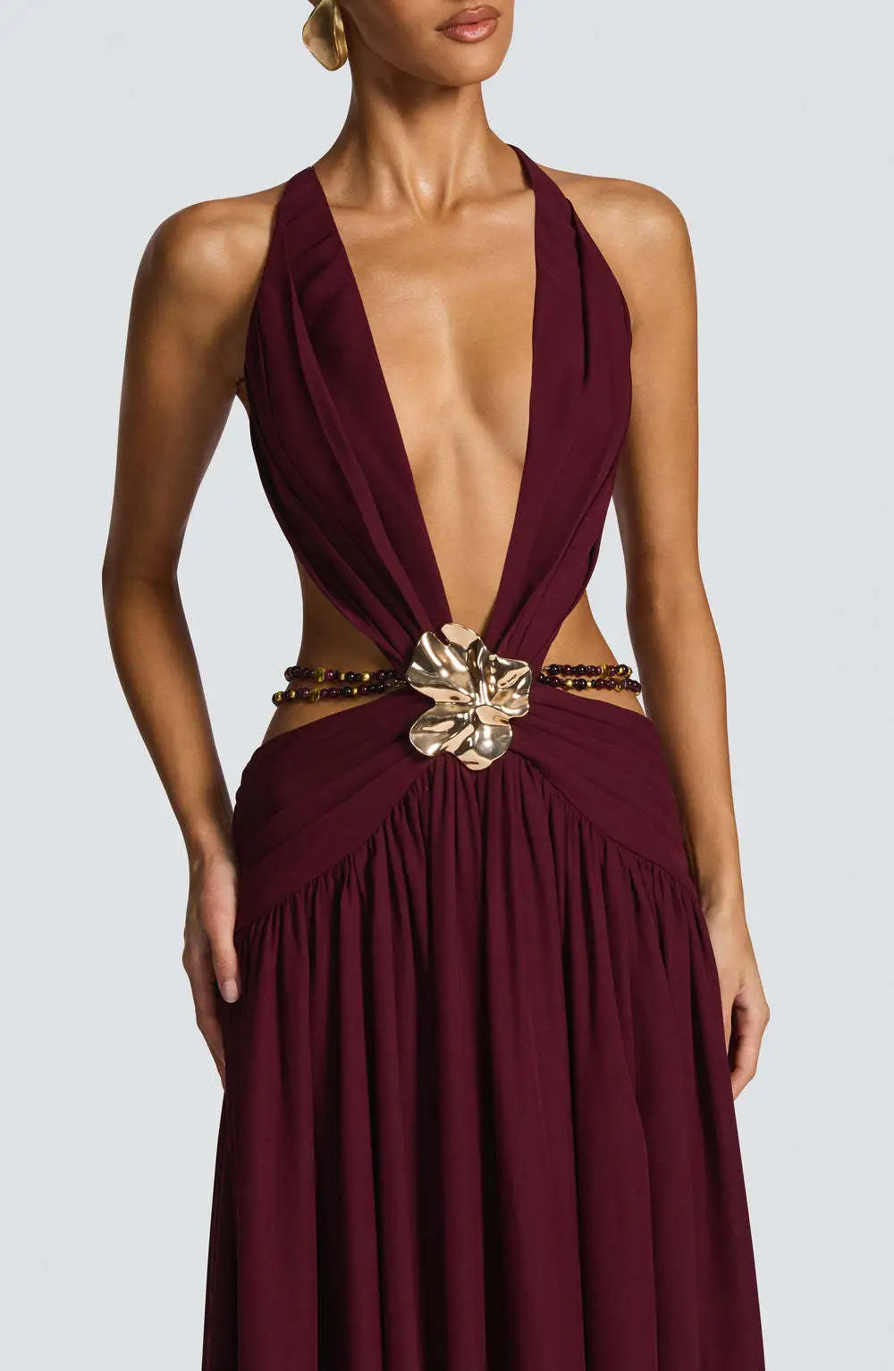 Valentina Cut-Out Halter Maxi Dress