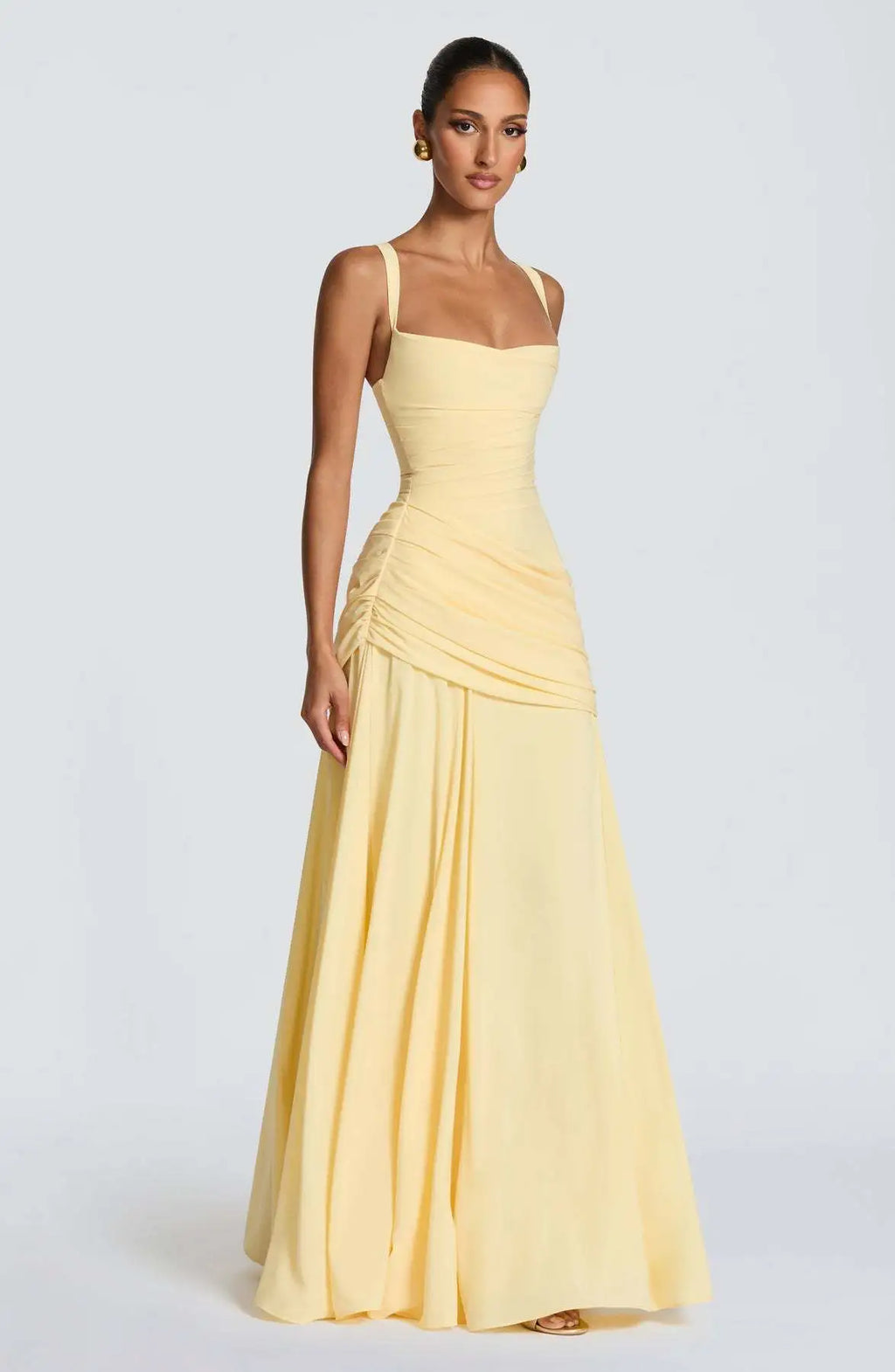 Aurora Ruched Corset Maxi Dress