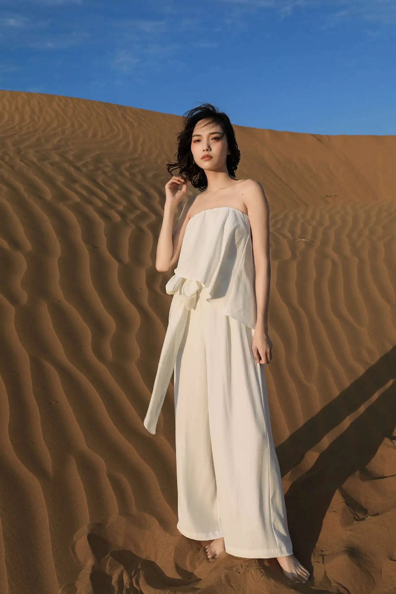 High-Waisted Wide-Leg Beach Jumpsuit