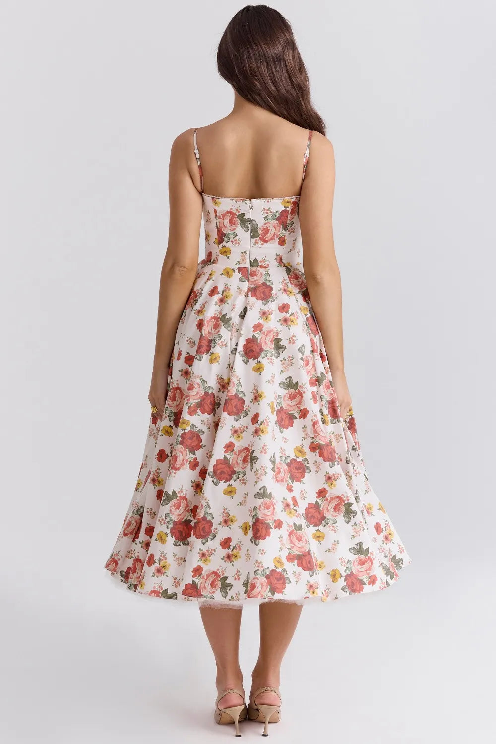 Waistband Sexy Space Girl Midi Dress - Rose