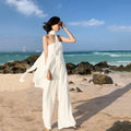 High-Waisted Wide-Leg Beach Jumpsuit