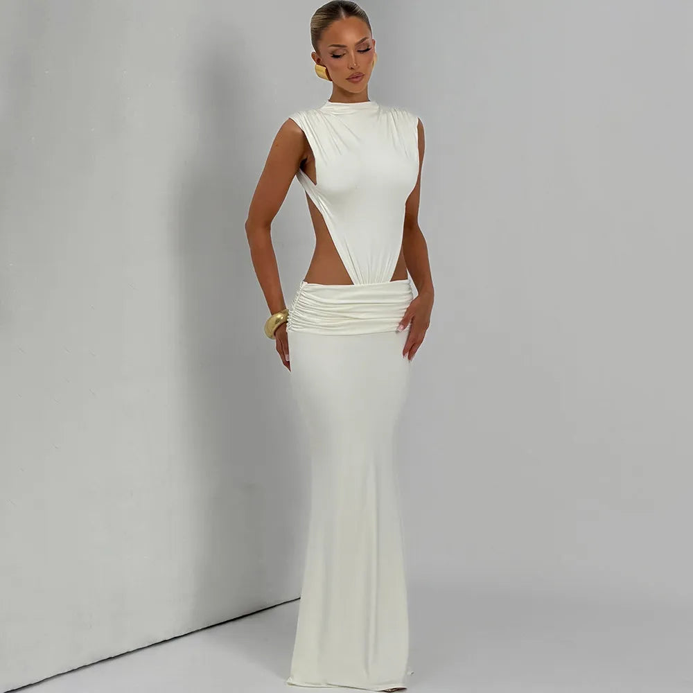 Serena Cut-Out Ruched Maxi Dress