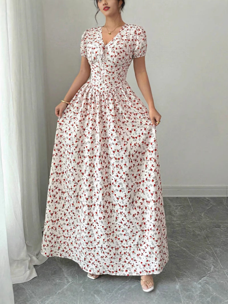 Rosalie Floral Maxi Dress - Pink