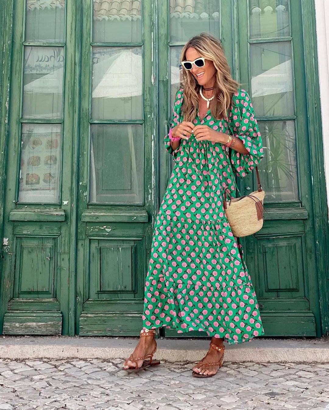 Willow Breeze Printed Maxi Dress