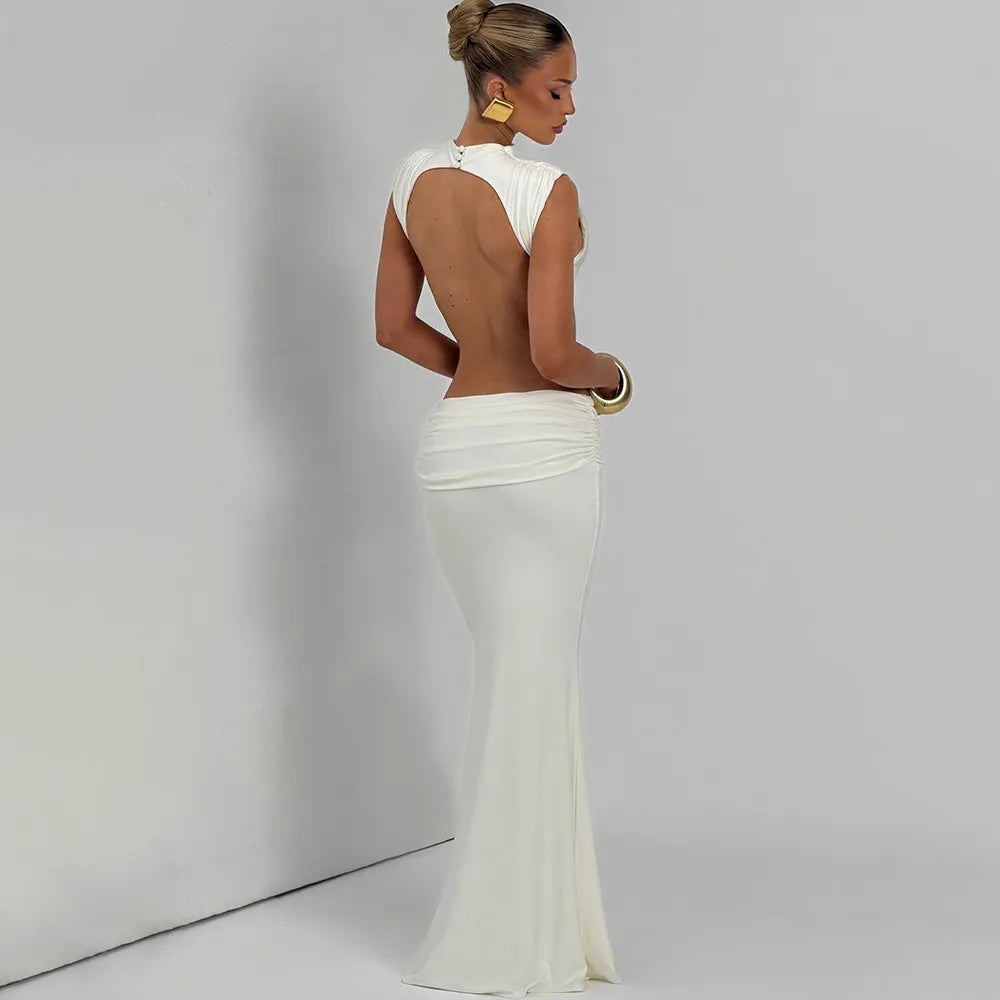 Serena Cut-Out Ruched Maxi Dress