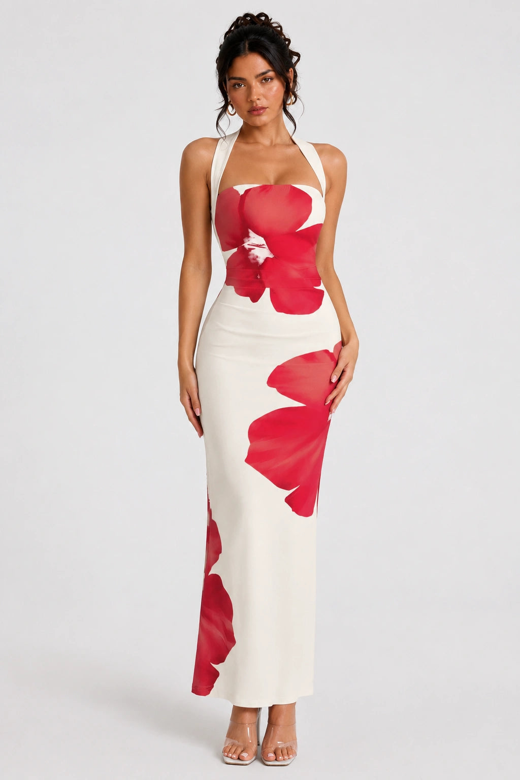 Blossom Grace Halter Maxi Dress