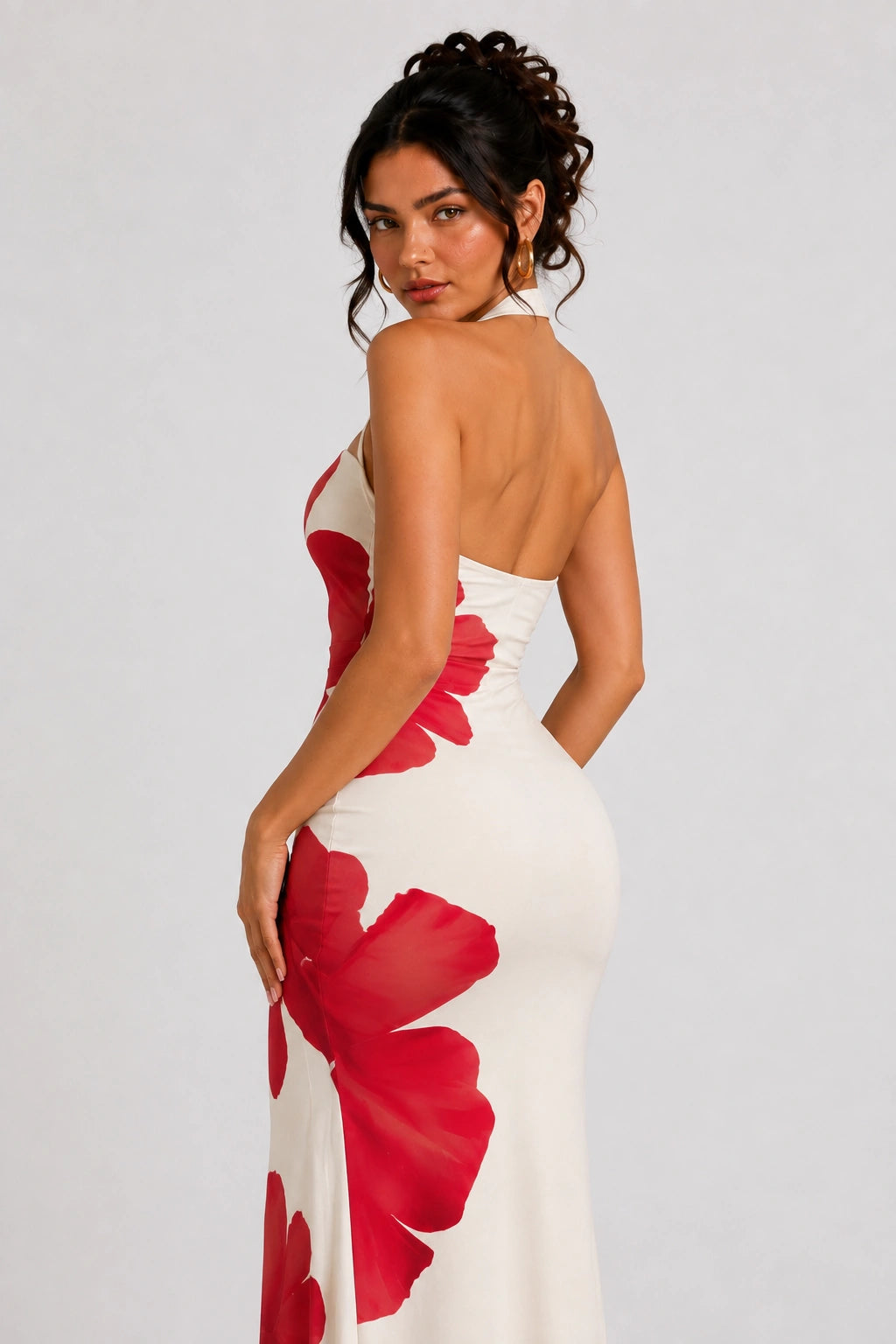 Blossom Grace Halter Maxi Dress