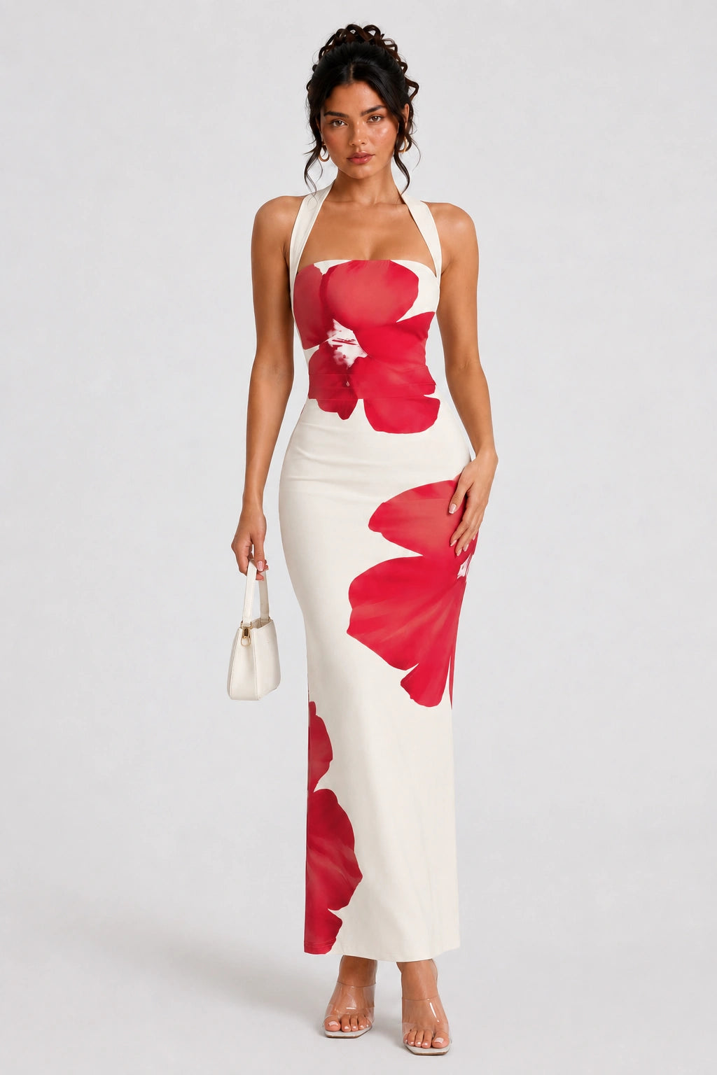 Blossom Grace Halter Maxi Dress