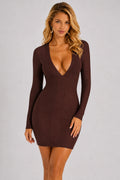 Valentina Deep V Bodycon Mini Dress
