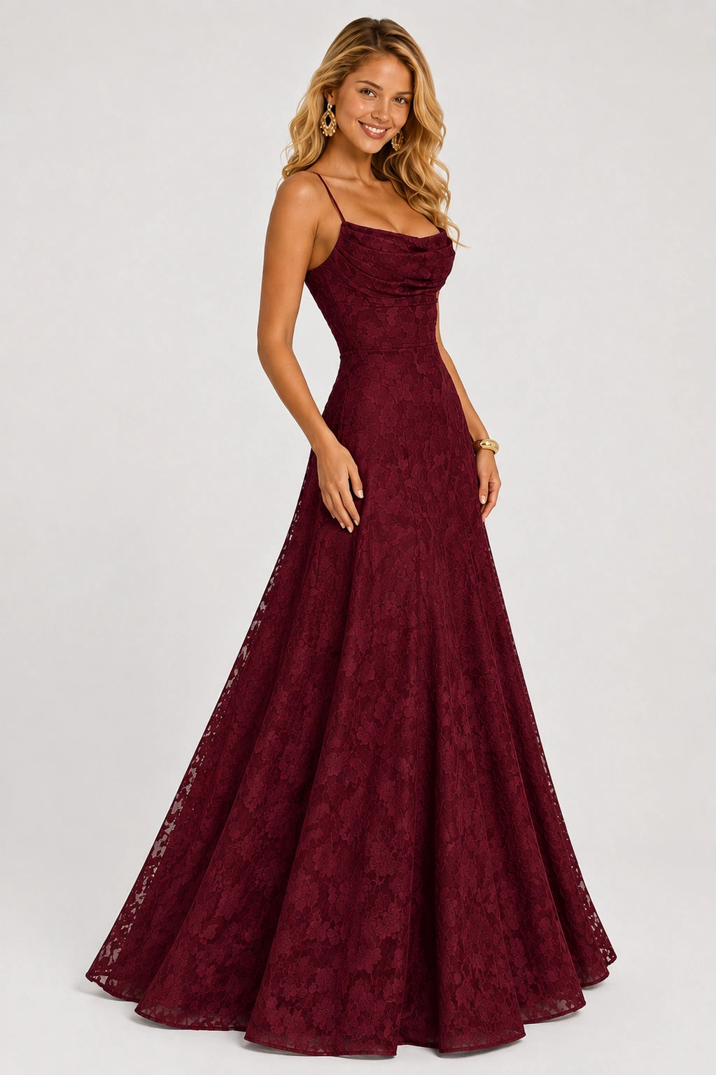 Midnight Bloom Lace Maxi Dress