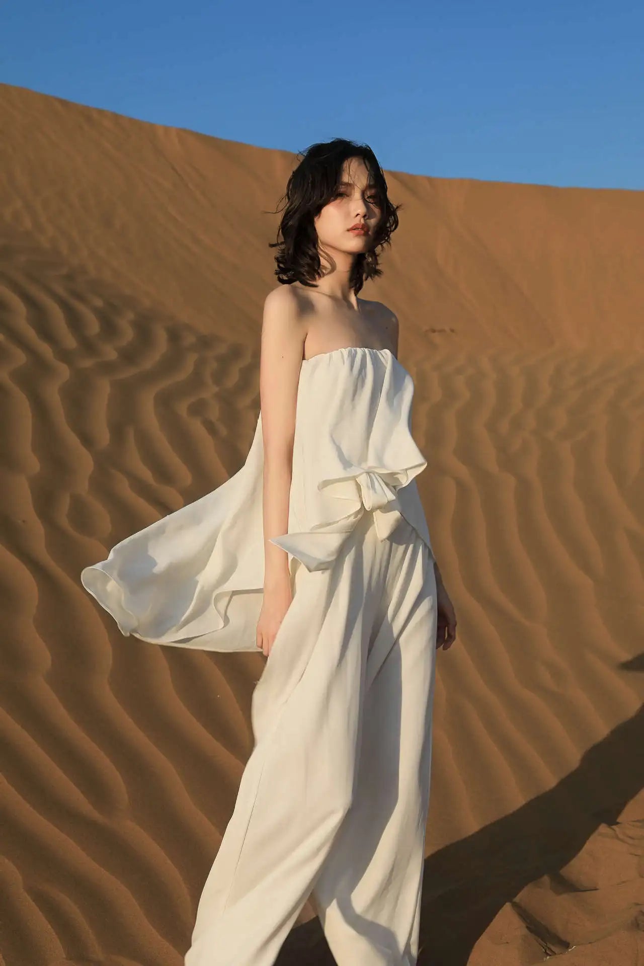 High-Waisted Wide-Leg Beach Jumpsuit