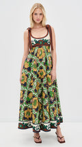 Verdant Bloom Printed Maxi Dress