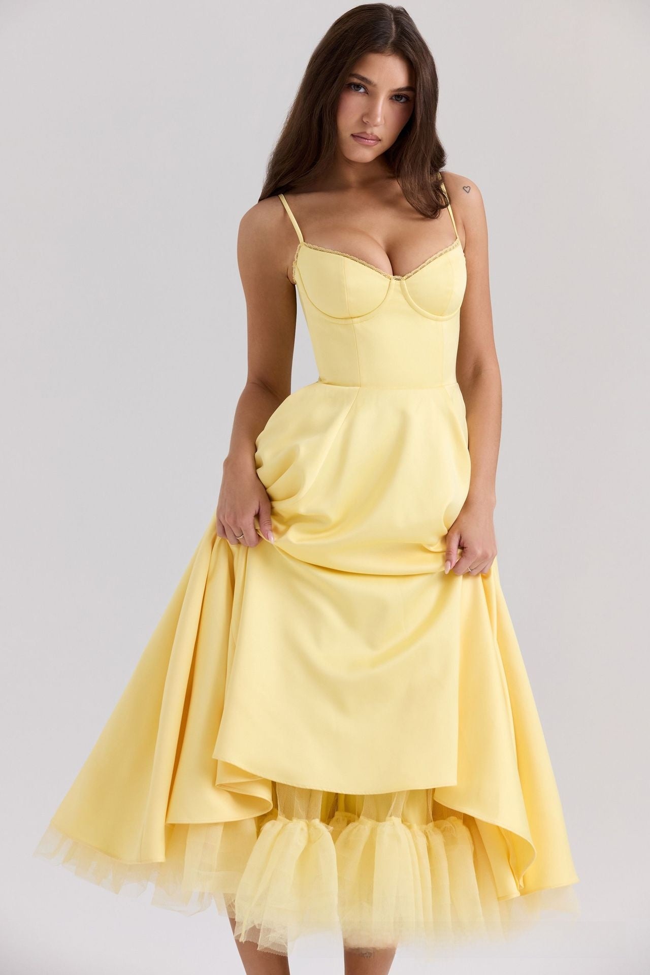 Waistband Sexy Space Girl Midi Dress - Pink