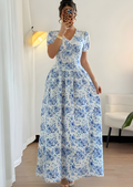 Rosalie Floral Maxi Dress - Blue