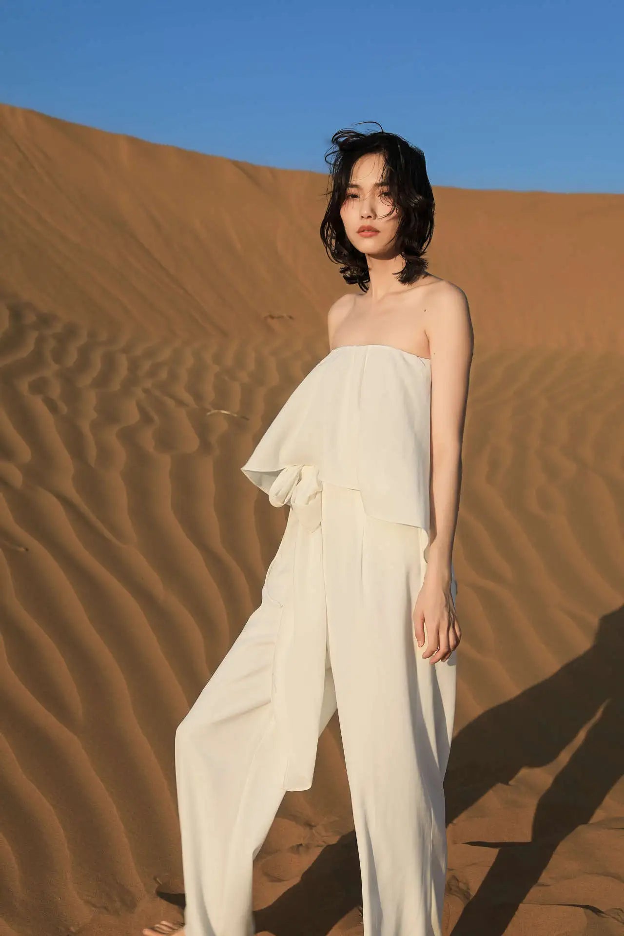 High-Waisted Wide-Leg Beach Jumpsuit