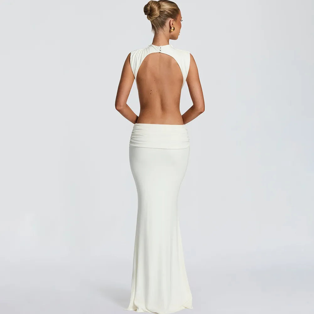 Serena Cut-Out Ruched Maxi Dress