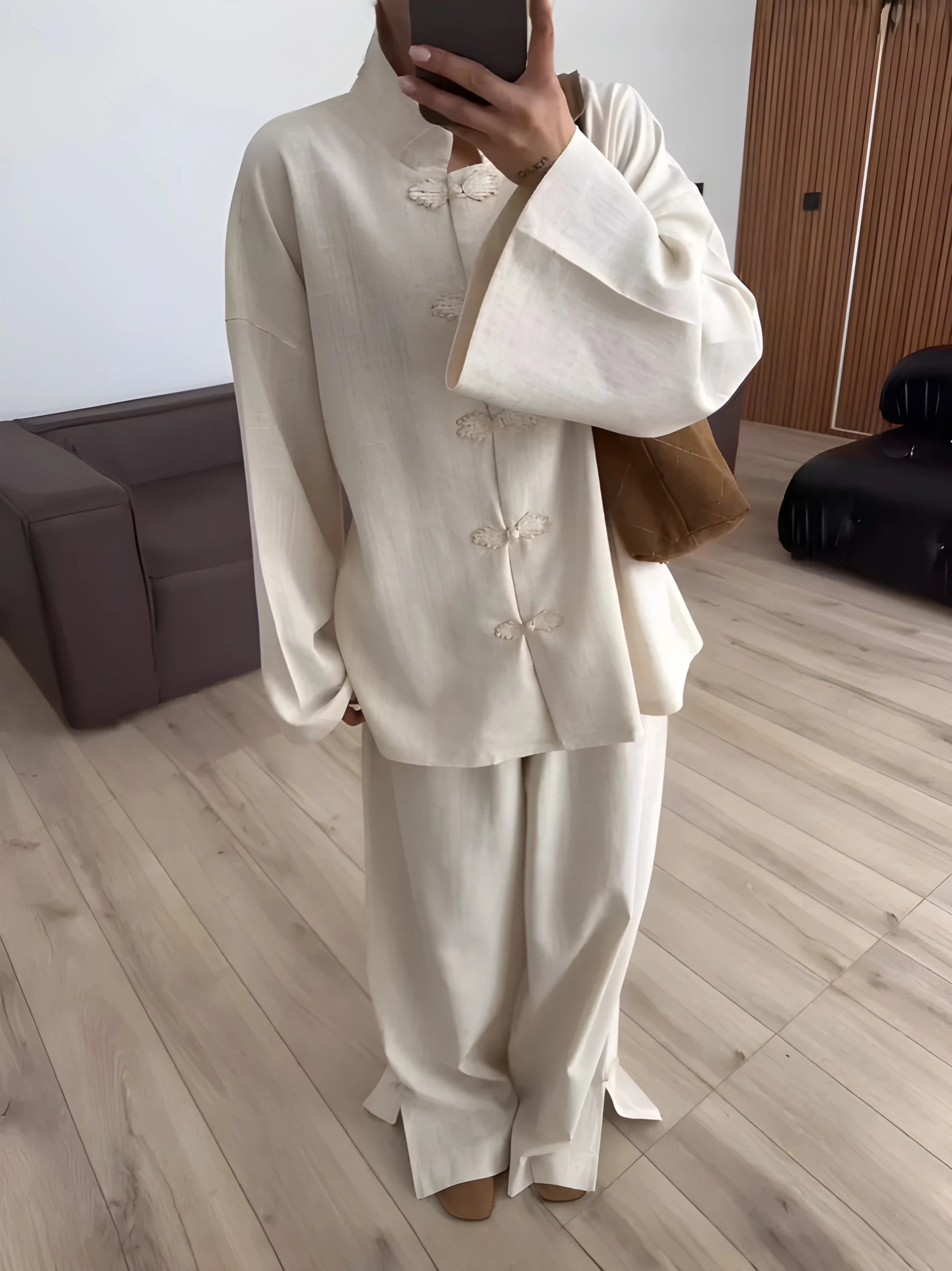 Ivory Serenity Two-Piece Lounge Set