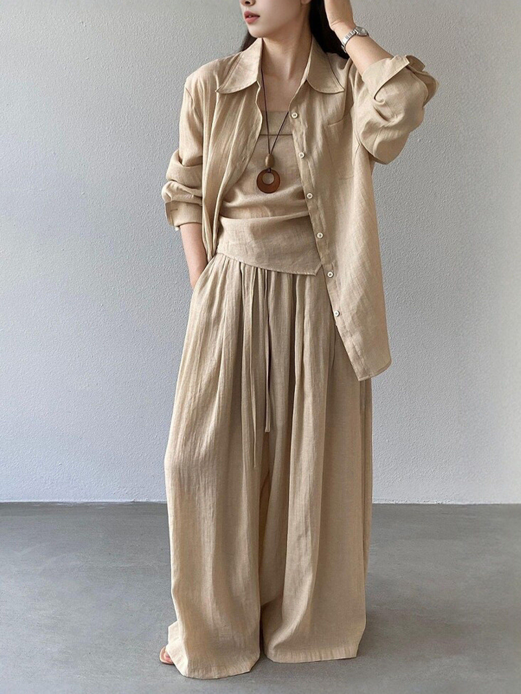 Luna Breeze 3-Piece Relaxed Lounge Set - Khaki