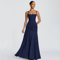 Midnight Romance Strapless Satin Maxi Dress