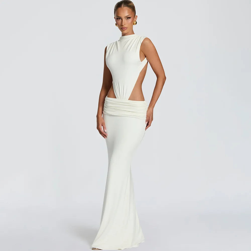 Serena Cut-Out Ruched Maxi Dress