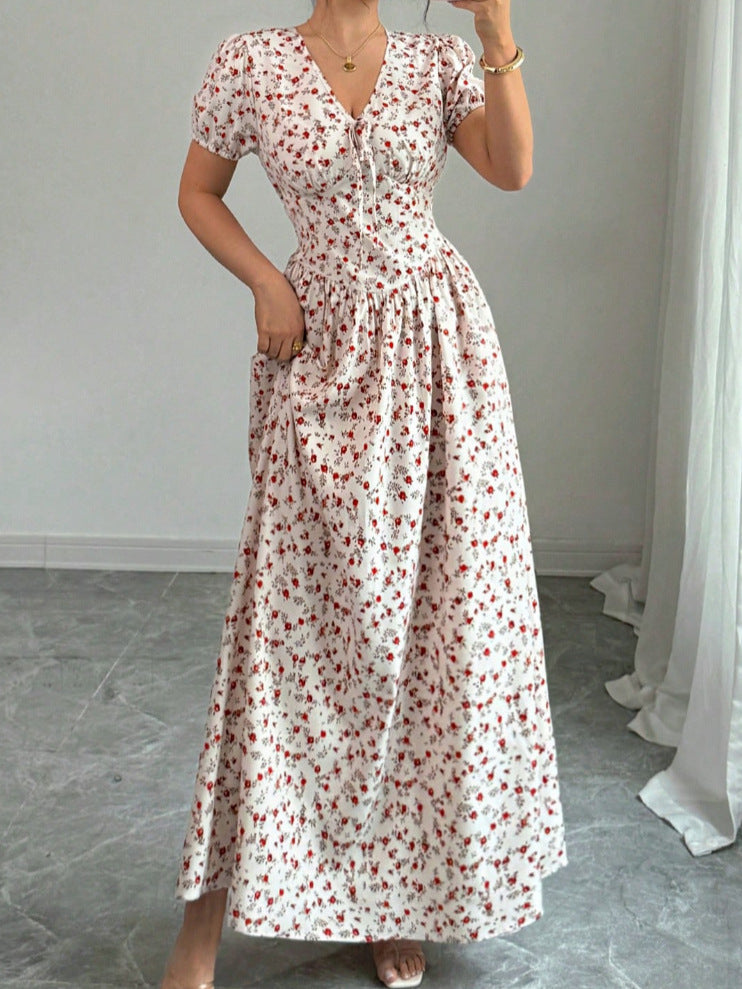 Rosalie Floral Maxi Dress - Pink