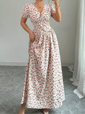 Rosalie Floral Maxi Dress - Pink