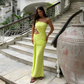 Seraphina One-Shoulder Cut-Out Maxi Dress - Green