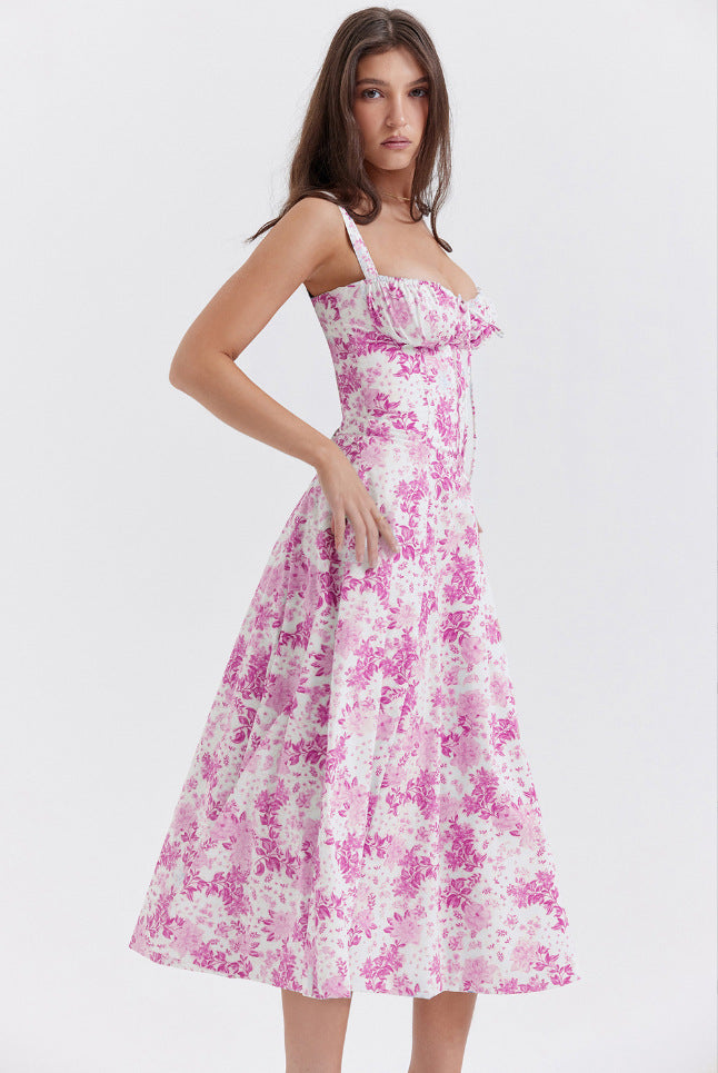 Everly Sweetheart Corset Midi Dress