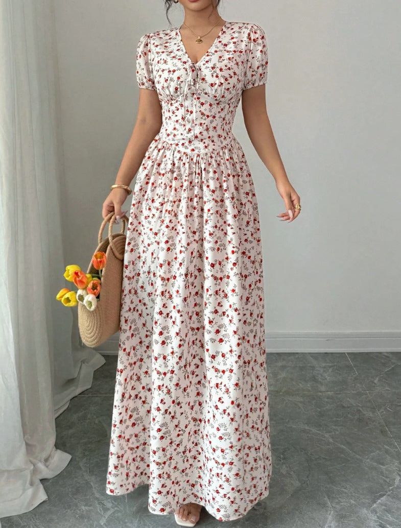 Rosalie Floral Maxi Dress - Pink