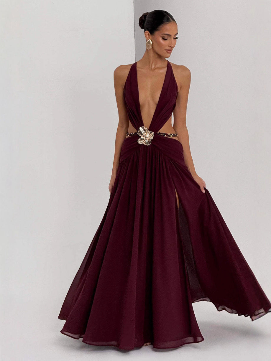 Valentina Cut-Out Halter Maxi Dress