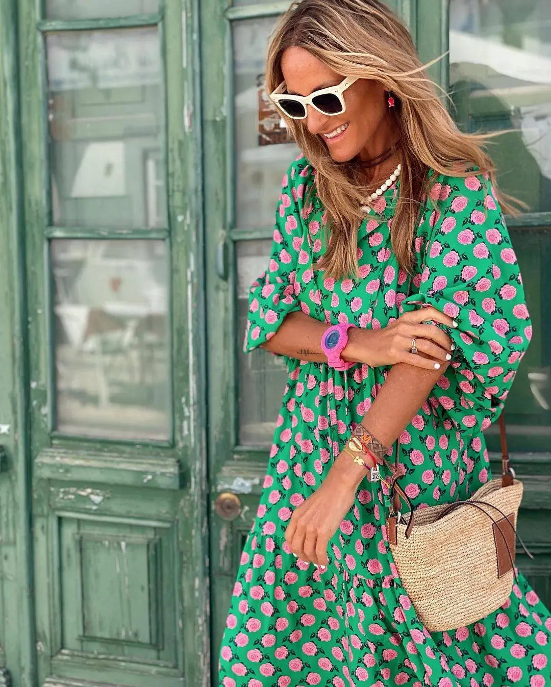 Willow Breeze Printed Maxi Dress