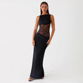 Midnight Lace Contour Maxi Dress