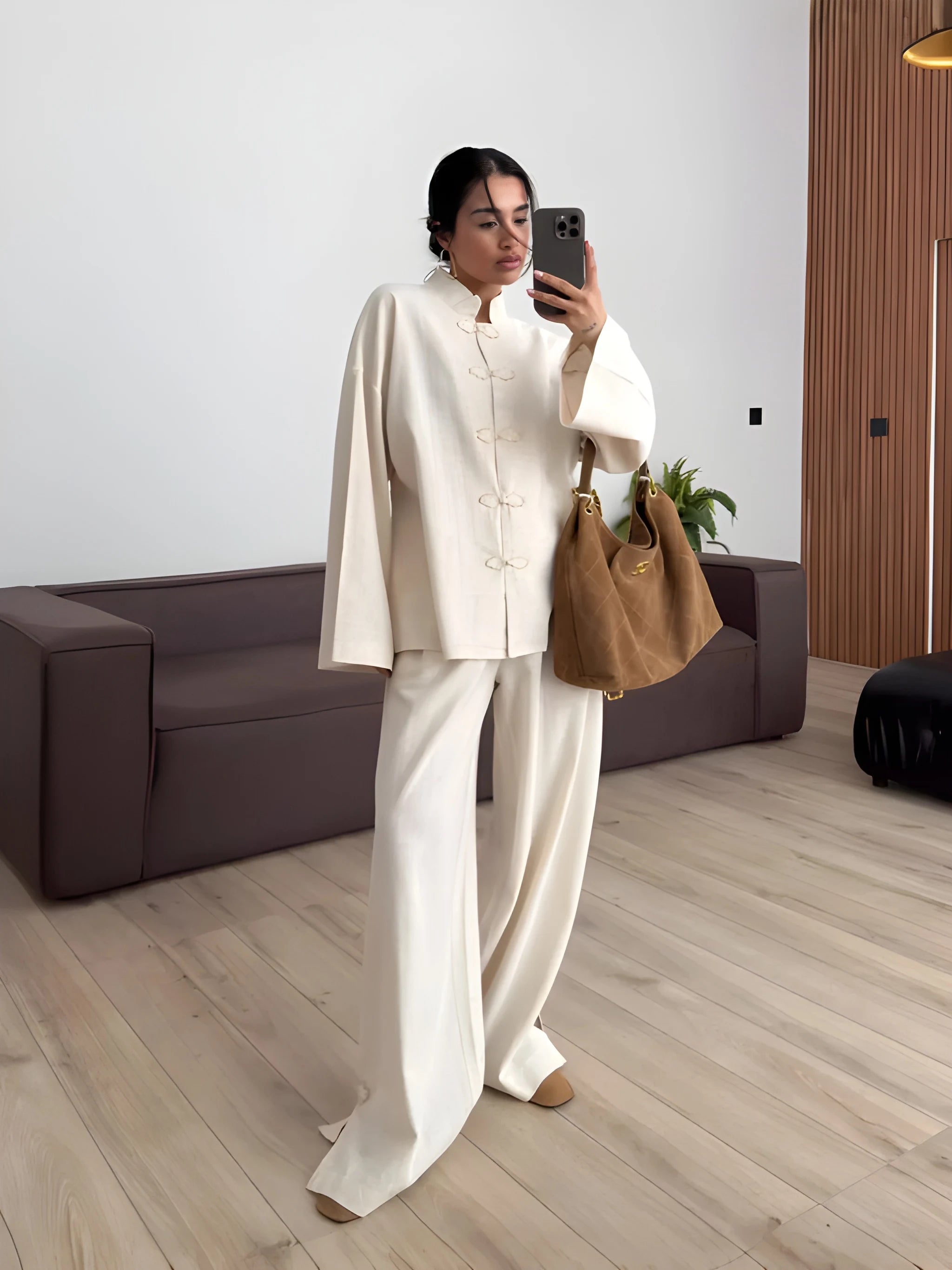 Ivory Serenity Two-Piece Lounge Set