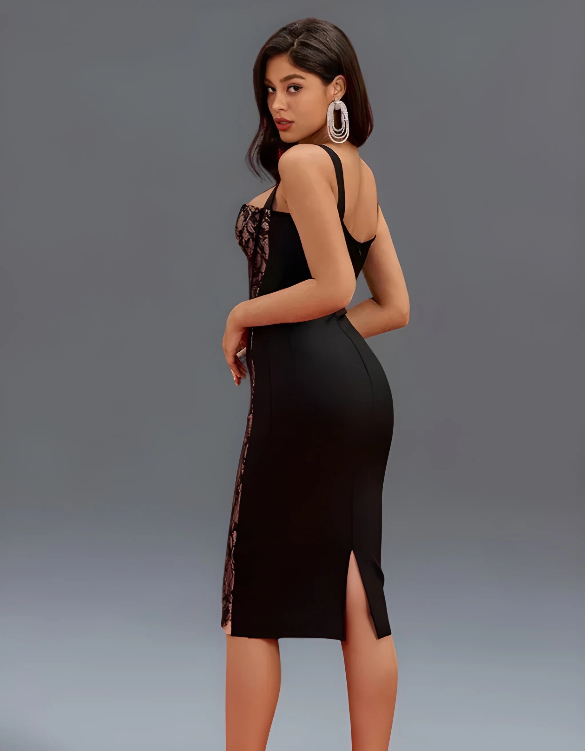 Valentina Lace Corset Midi Dress